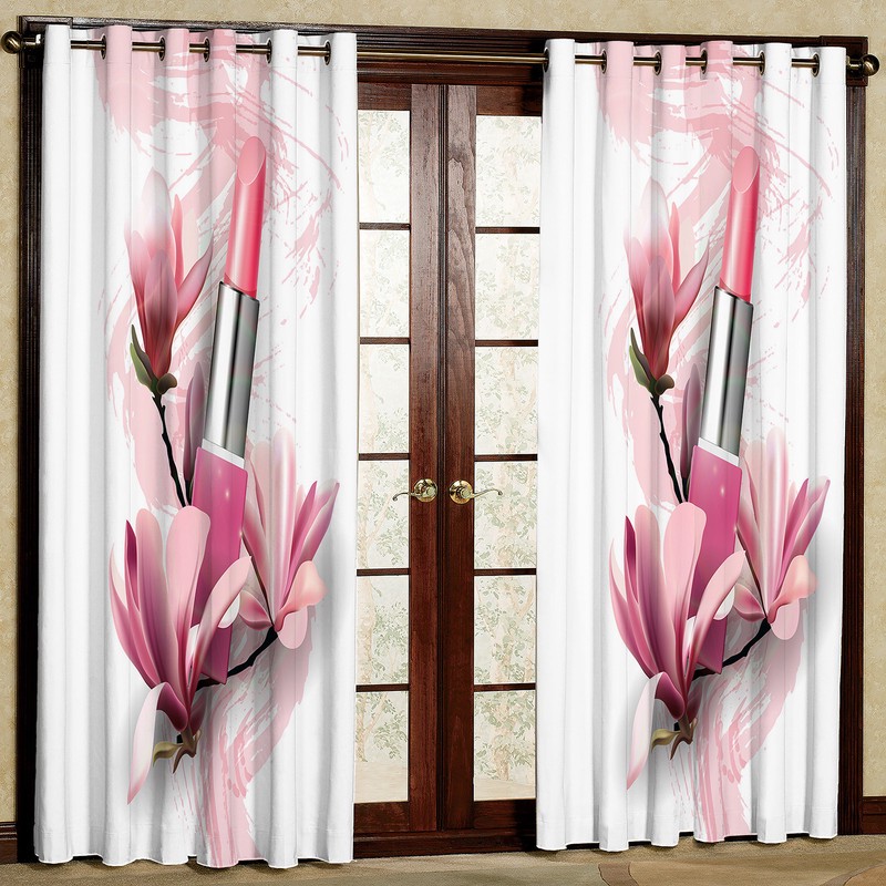پرده مدل گل و رژ مخمل پانچی کد 666 سایز 140x280 سانتی متر
