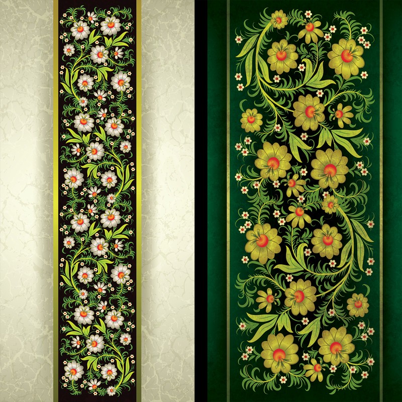 پرده مدل پانچی گلدار سایز 280x145 سانتی متر