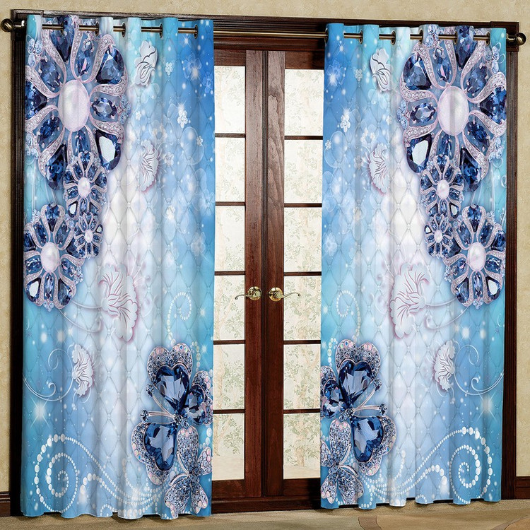 پرده مدل نگین دار مخمل پانچی کد 4877 سایز 140x200 سانتی متر