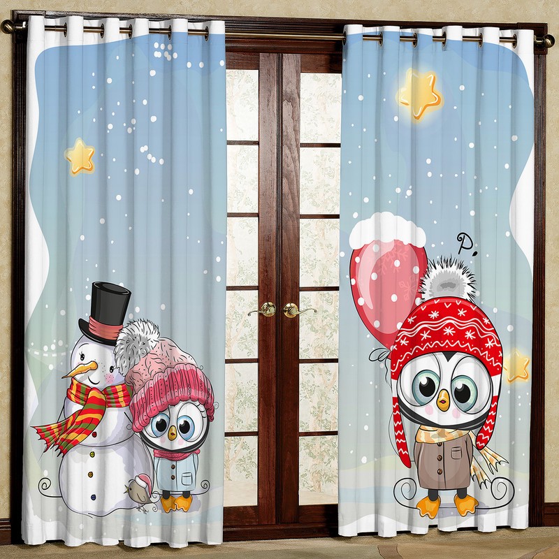 پرده مدل مخمل پانچی طرح کودک کد 4646T2 سایز 200x140 سانتی متر