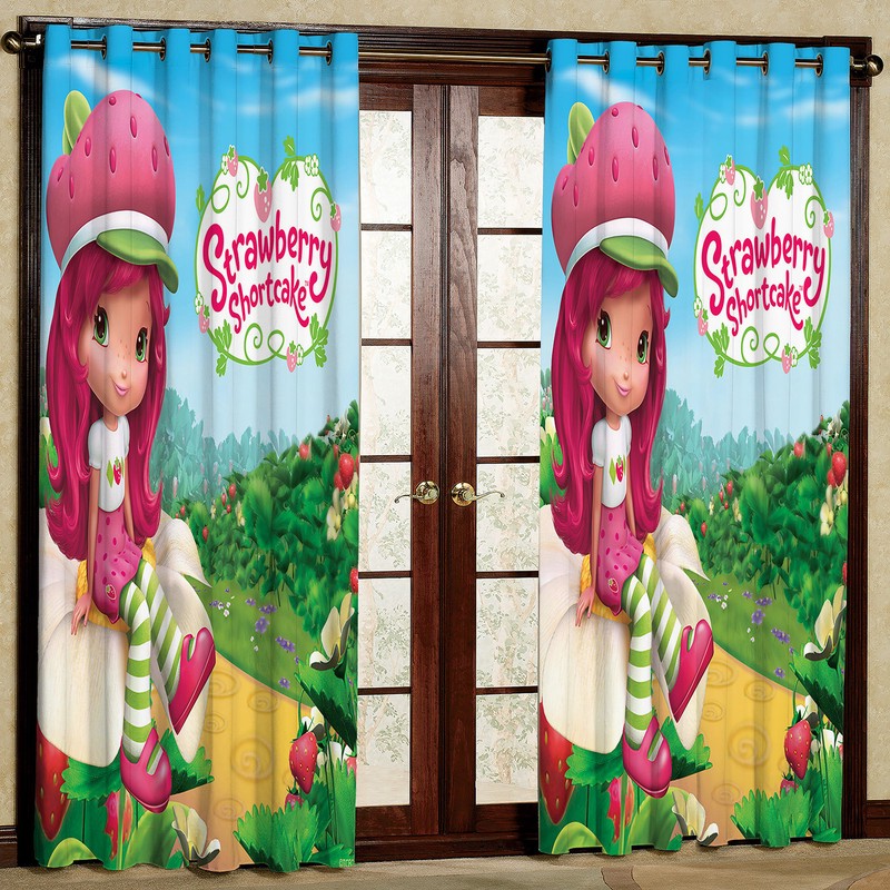 پرده مدل دختر توت فرنگی مخمل پانچی کد 881 سایز 140x280 سانتی متر