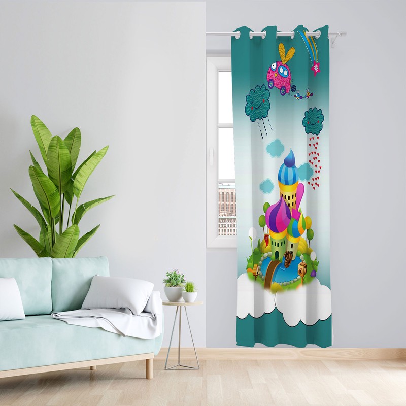 پرده مدل اتاق کودک مخمل پانچی کد 1223 سایز 140x280 سانتی متر