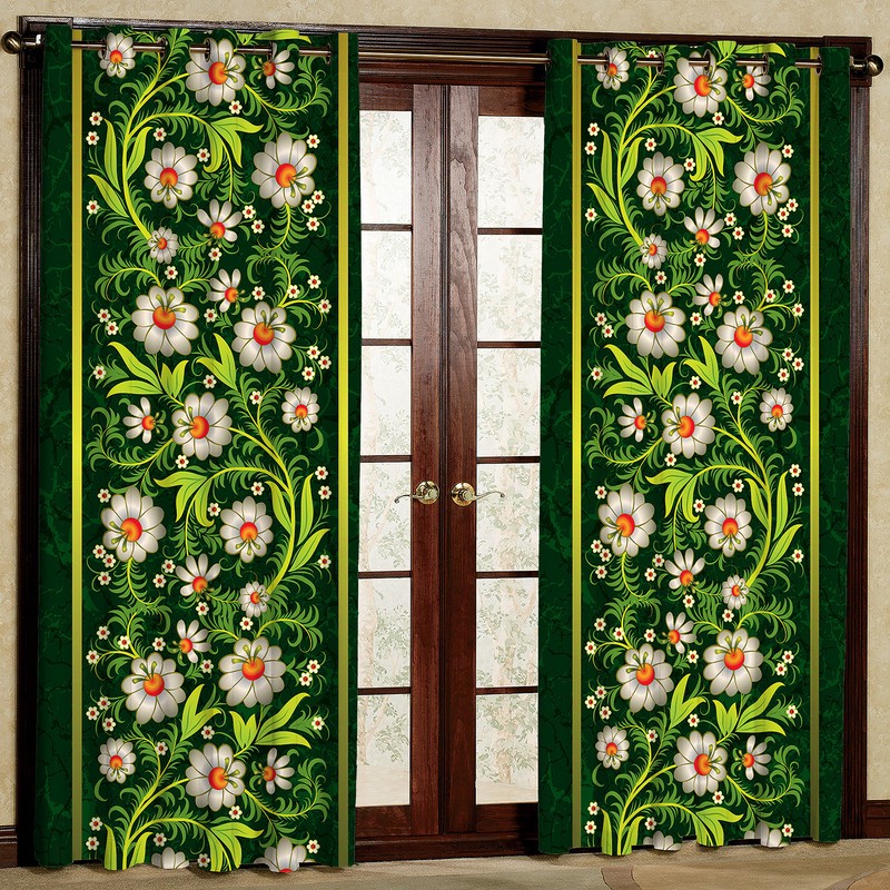 پرده مدل طرح دار مخمل پانچی کد 4256 سایز 140x200 سانتی متر