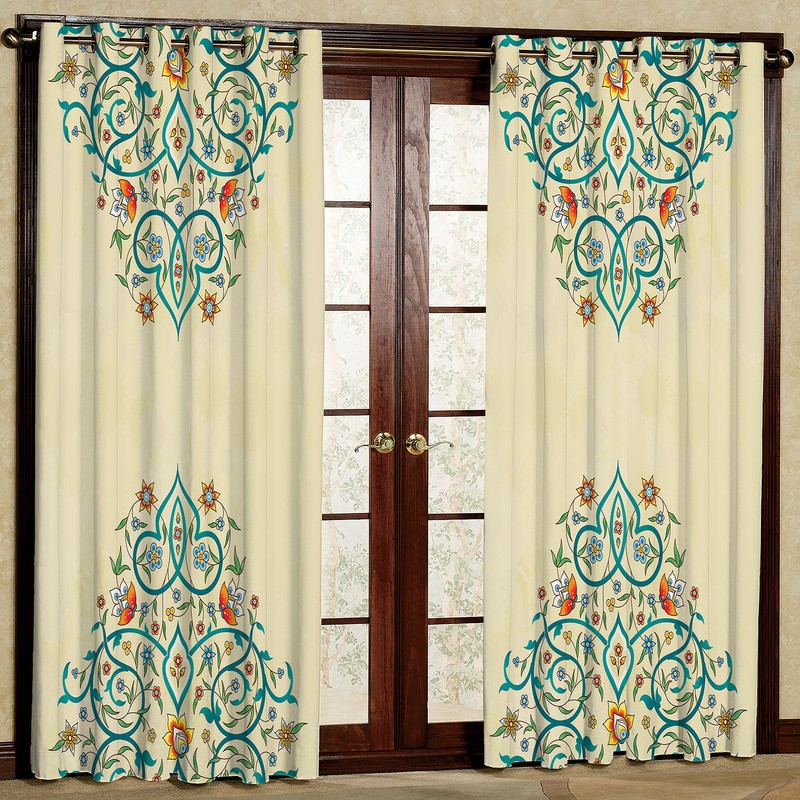 پرده مدل مخمل پانچی کد 104R سایز 140x280 سانتی متر