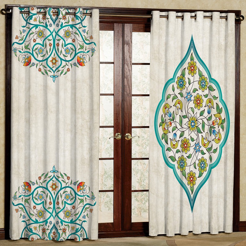 پرده مدل مخمل پانچی کد 1101L سایز 140x280 سانتی متر
