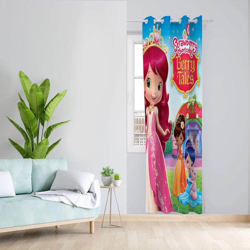 پرده مدل دختر توت فرنگی مخمل پانچی کد 882 سایز 140x280 سانتی متر