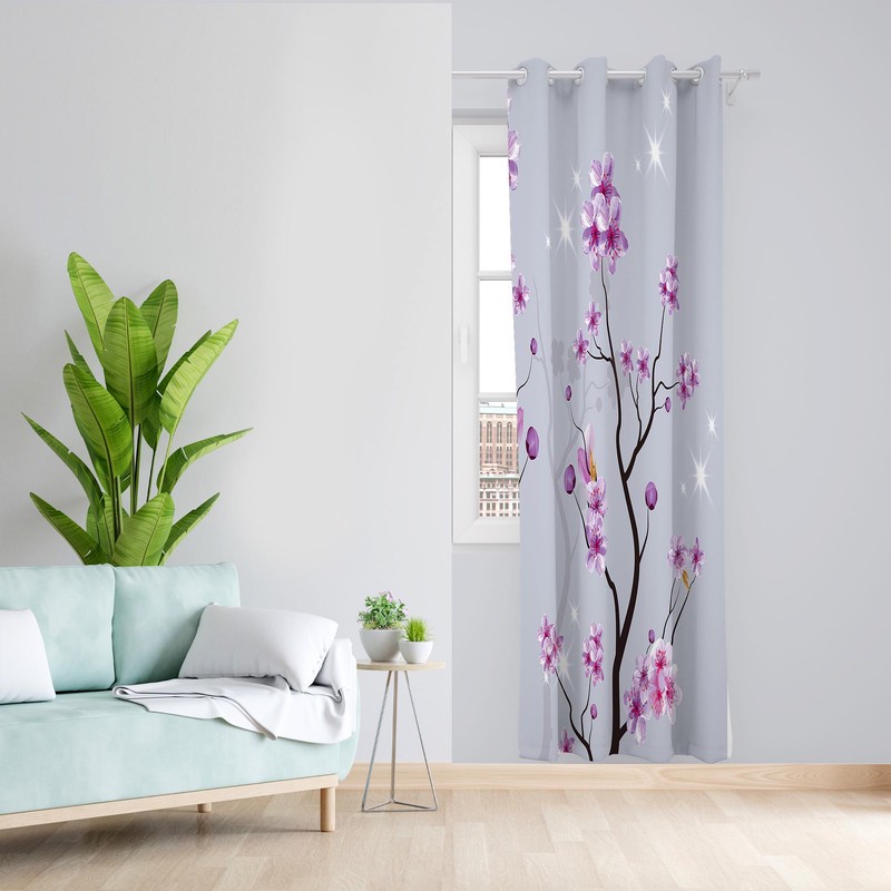 پرده طرح بهار مدل مخمل پانچی کد 1348 z سایز 140x200 سانتی متر