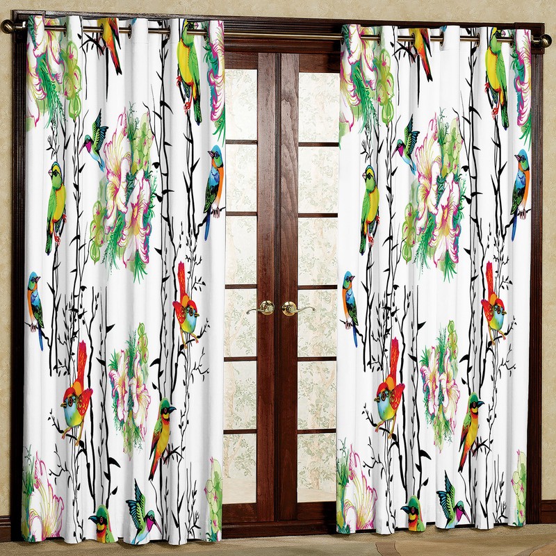 پرده مدل پرنده هازان پانچی کد 2009 سایز 140x200 سانتی متر