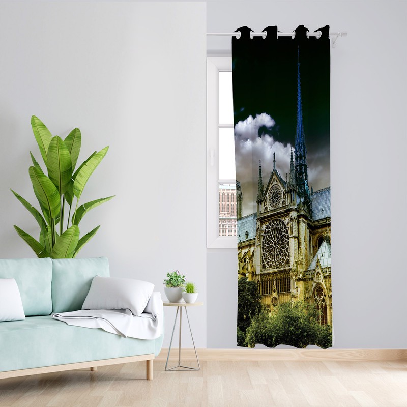 پرده طرح برج مدل مخمل پانچی کد 1805 z سایز 140x200 سانتی متر