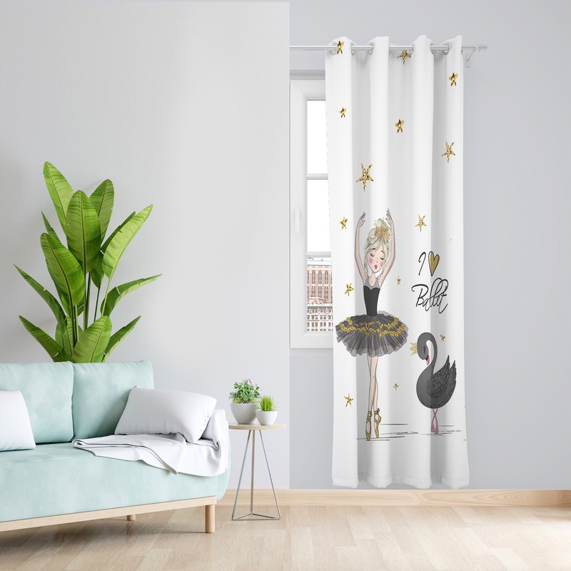 پرده طرح کودک مدل مخمل پانچی کد L 1132 Z سایز 140x200 سانتی متر