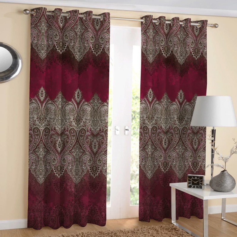 پرده طرح سنتی کد 3310 سایز 140x180 سانتی متر
