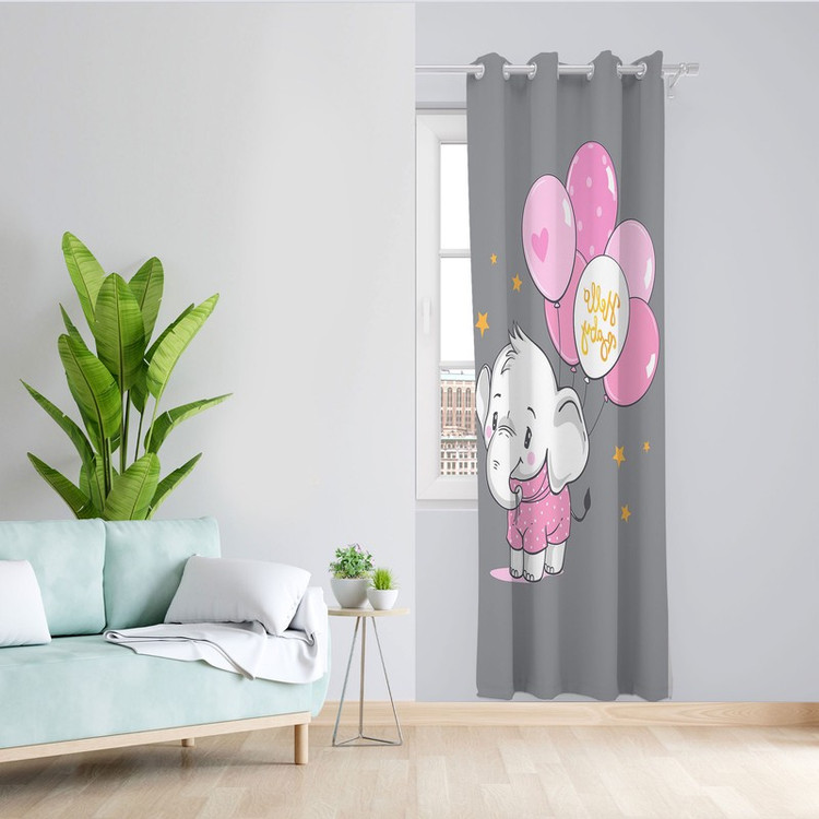 پرده مدل دخترانه مخمل پانچی کد 4270 سایز 140x200 سانتی متر