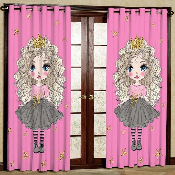 پرده مدل دختر پانچی کد 10 سایز 140x200 سانتی متر
