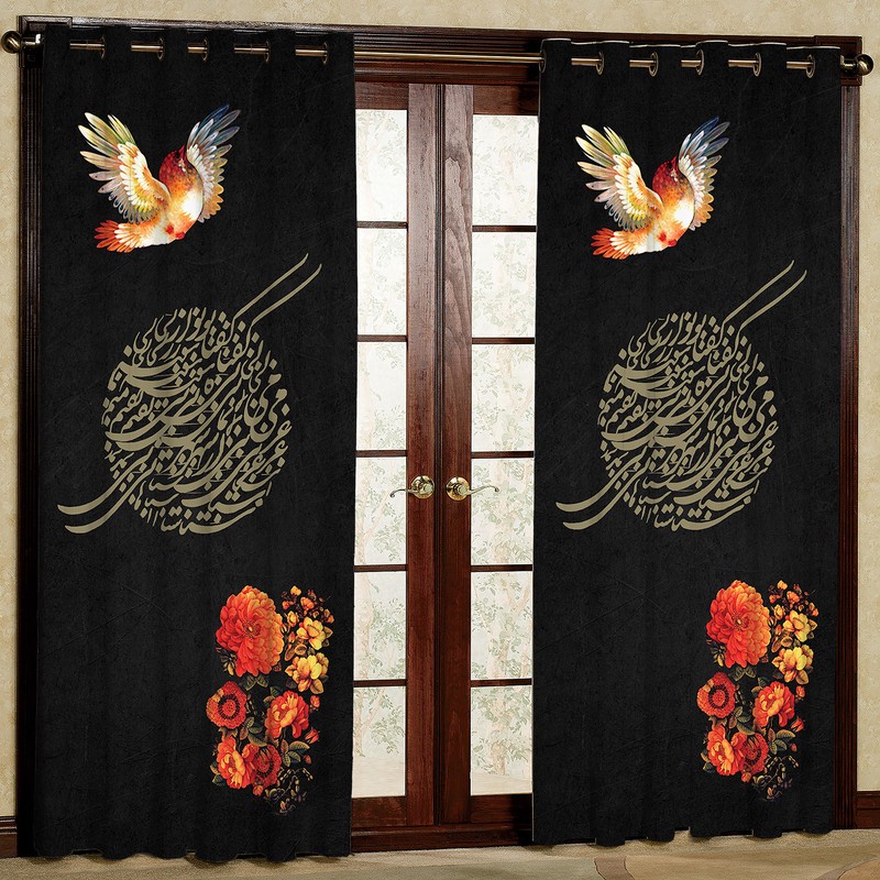 پرده مدل مخمل پانچی کد 4790 سایز 140x280 سانتی متر