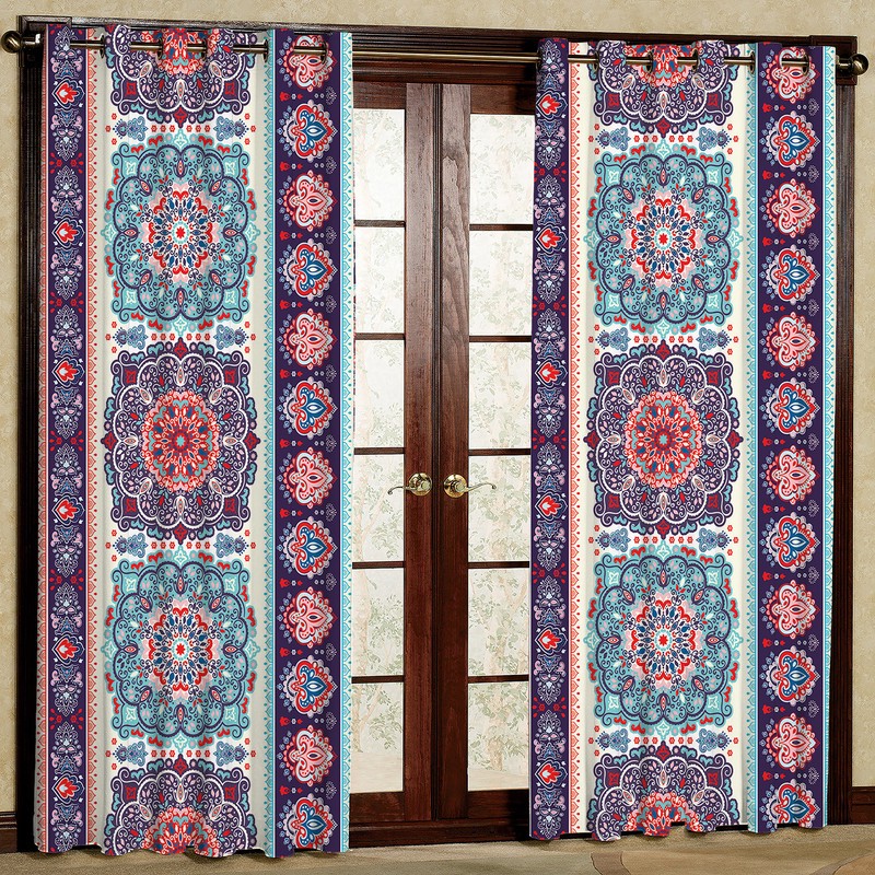 پرده مدل مخمل پانچی کد 126Rسایز 140x280 سانتی متر