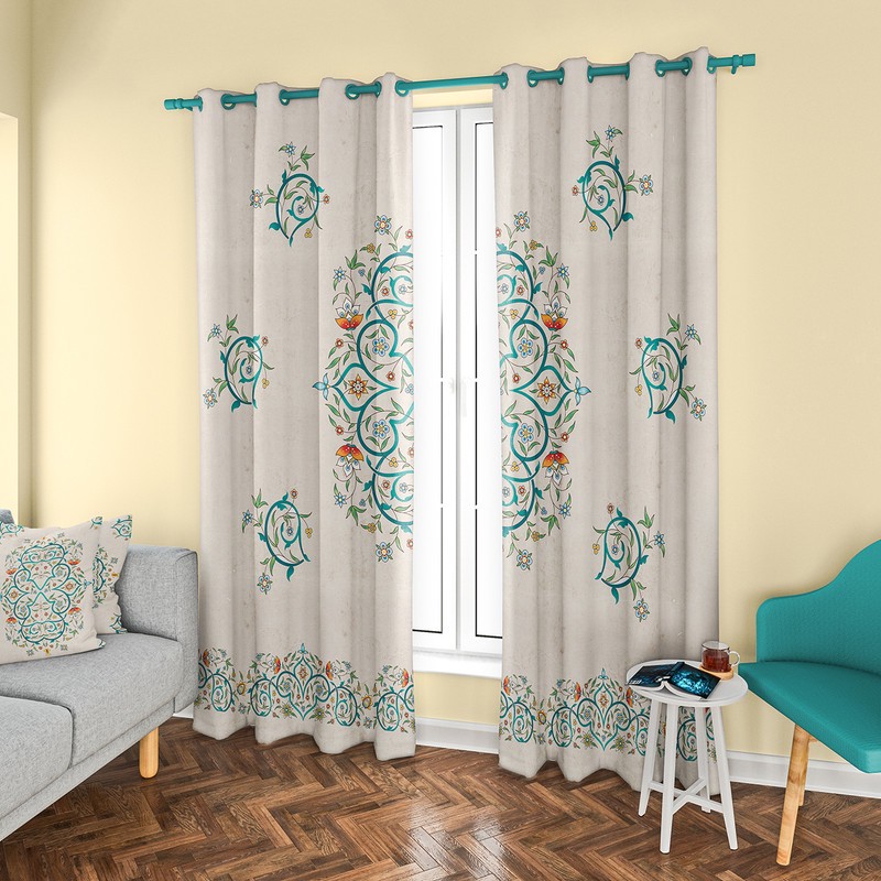 پررده مدل پانچی کد 5101 سایز 140x280 سانتی متر