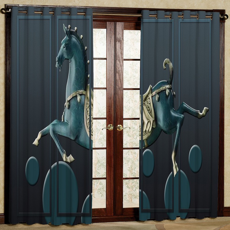 پرده مدل اسب مخمل پانچی کد 2353 سایز 200x140 سانتی متر