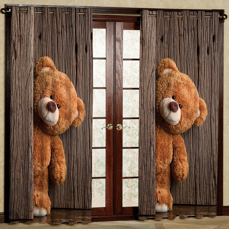 پرده مدل خرس مخمل پانچی کد 1331 سایز 200x140 سانتی متر