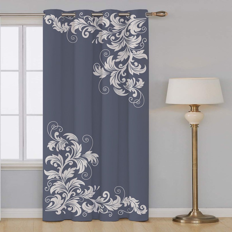 پرده مدل مخمل چاپی طرح گل کد 1996 سایز 140x285 سانتیمتر