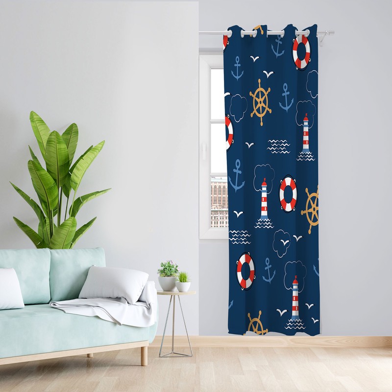 پرده مدل ملوان مخمل پانچی کد 2248 سایز 140x280 سانتی متر