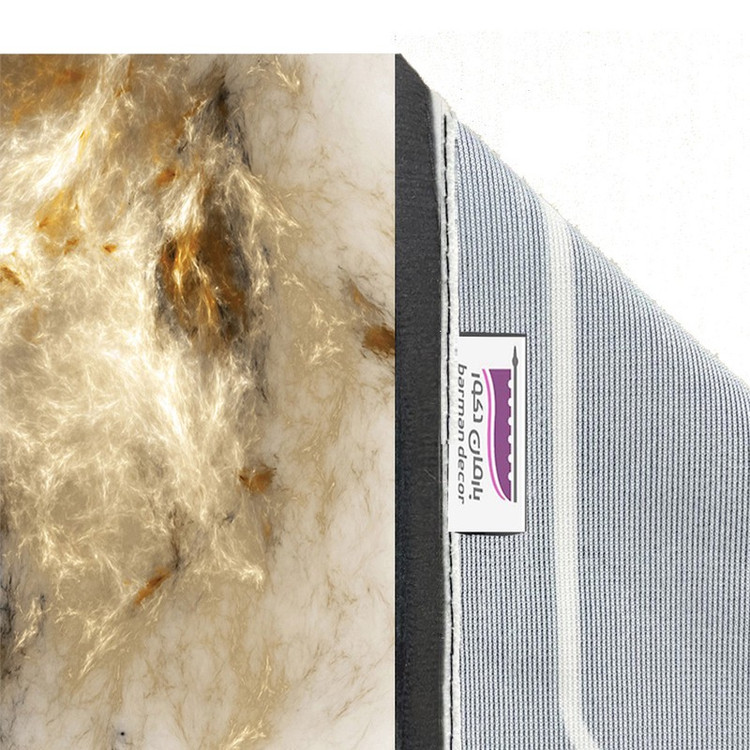 پرده بارمان دکور طرح ماربل مدل مخمل پانچی کد 2564 W سایز 140x200 سانتی متر